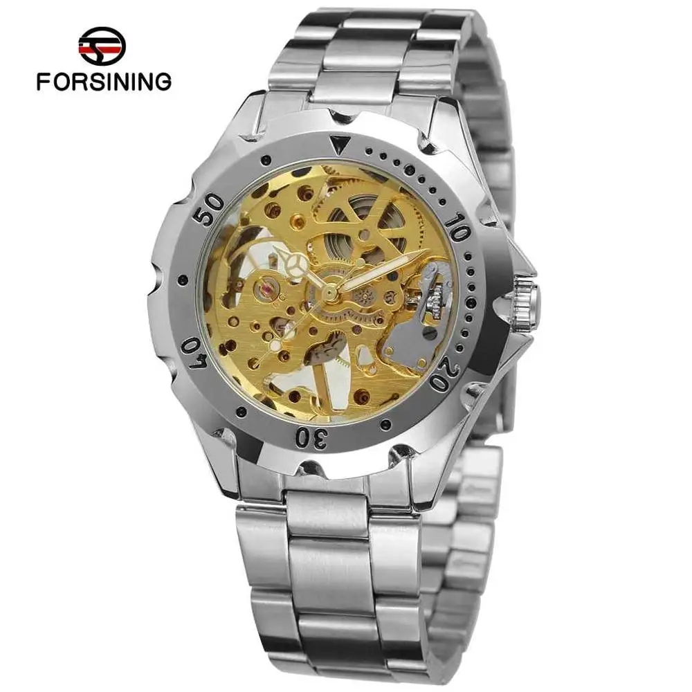 Fashion Forsining Top Brand Men Women Watches Luxury Skeleton Lady Clocks Hand Wind Mechanical Dress Lover Female Unisex Watches