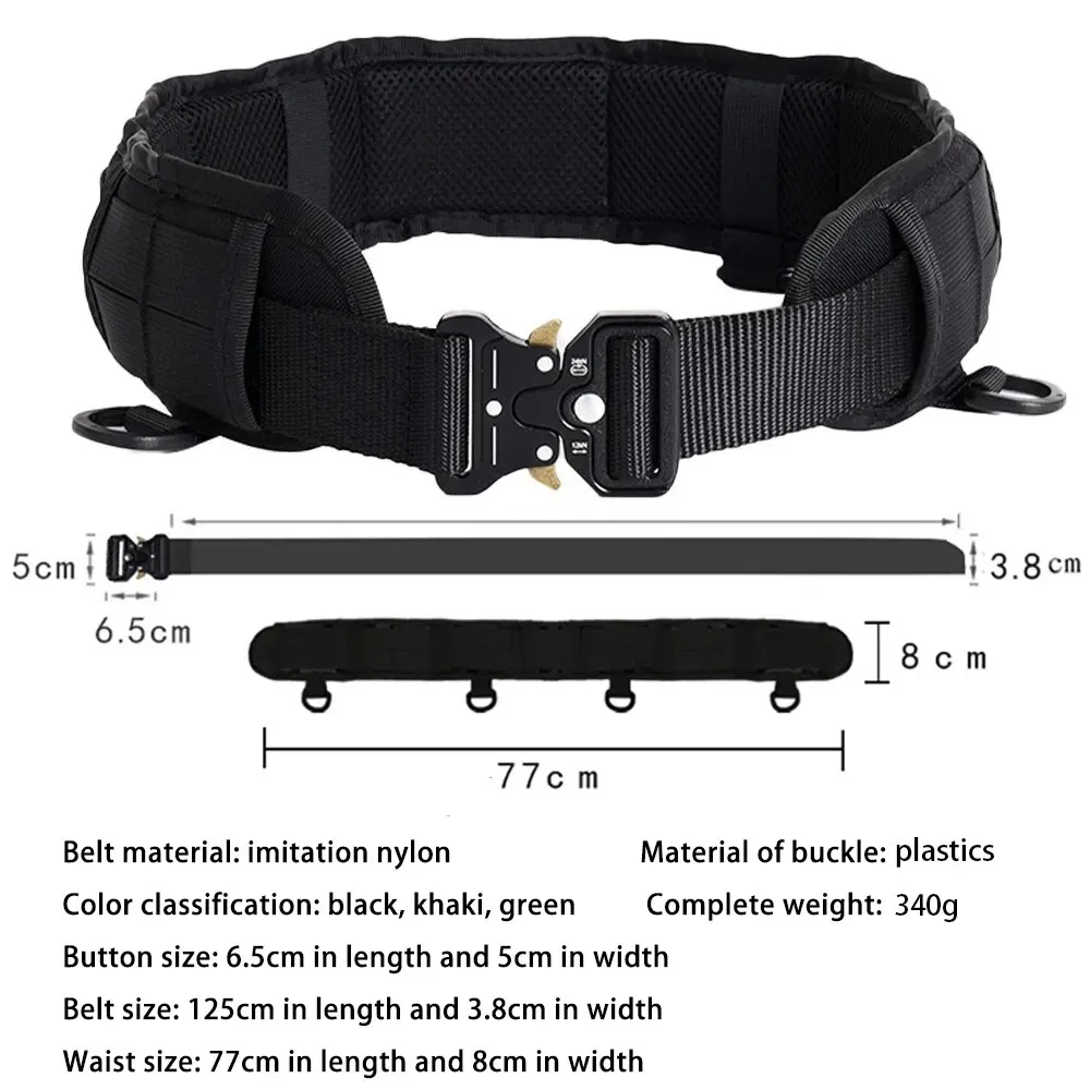 1pcs Men\'s Belt Outdoor Tactical Belt Multi-Function Buckle Nylon Belt High Quality Outdoors Sports Canvas Belts Neutral Girdle