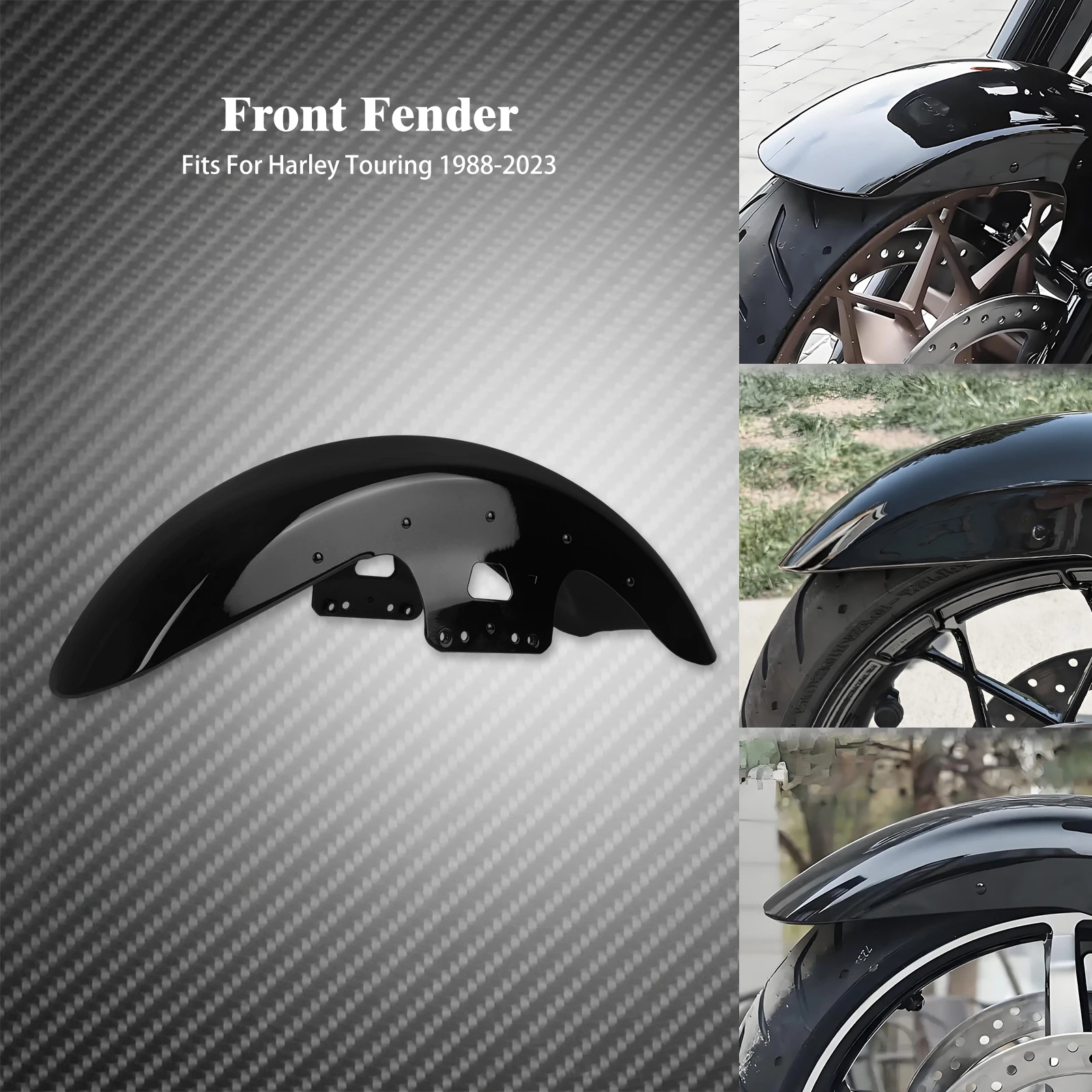

Мотоциклетное 19-дюймовое переднее крыло, колеса, брызговик, железный чехол для Harley Touring Electra Street Glide Road King FLHX FLHT 2014-23