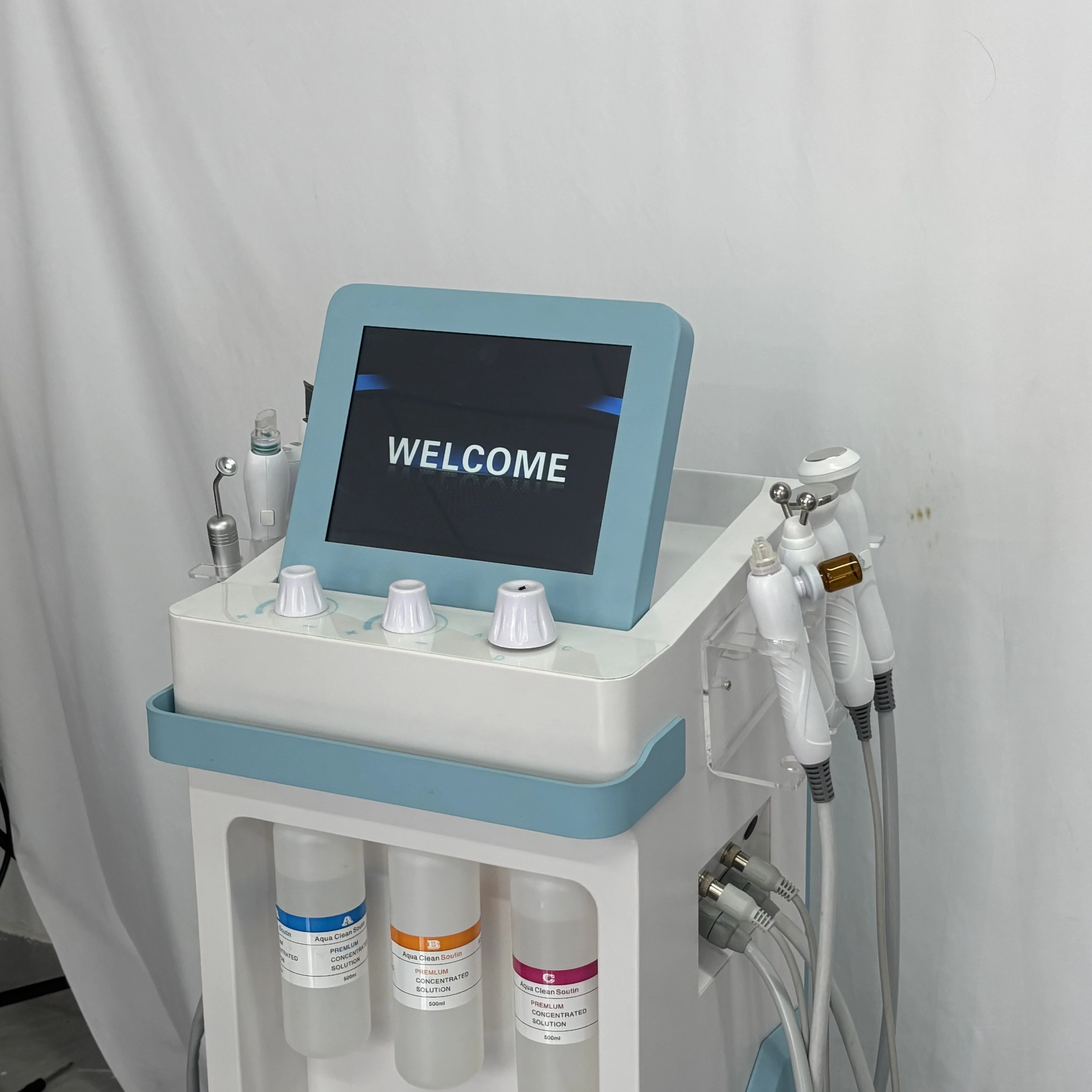 

Гидра-дермабразия Омоложение кожи Косметическая машина Монитор кожи Микро-кислородная струя Аква-пилинг Машина