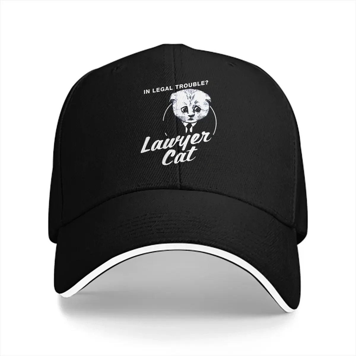 Pure Color Dad Hats Lawyer Cat Men's Hat Sun Visor Baseball Caps Meme Peaked Cap