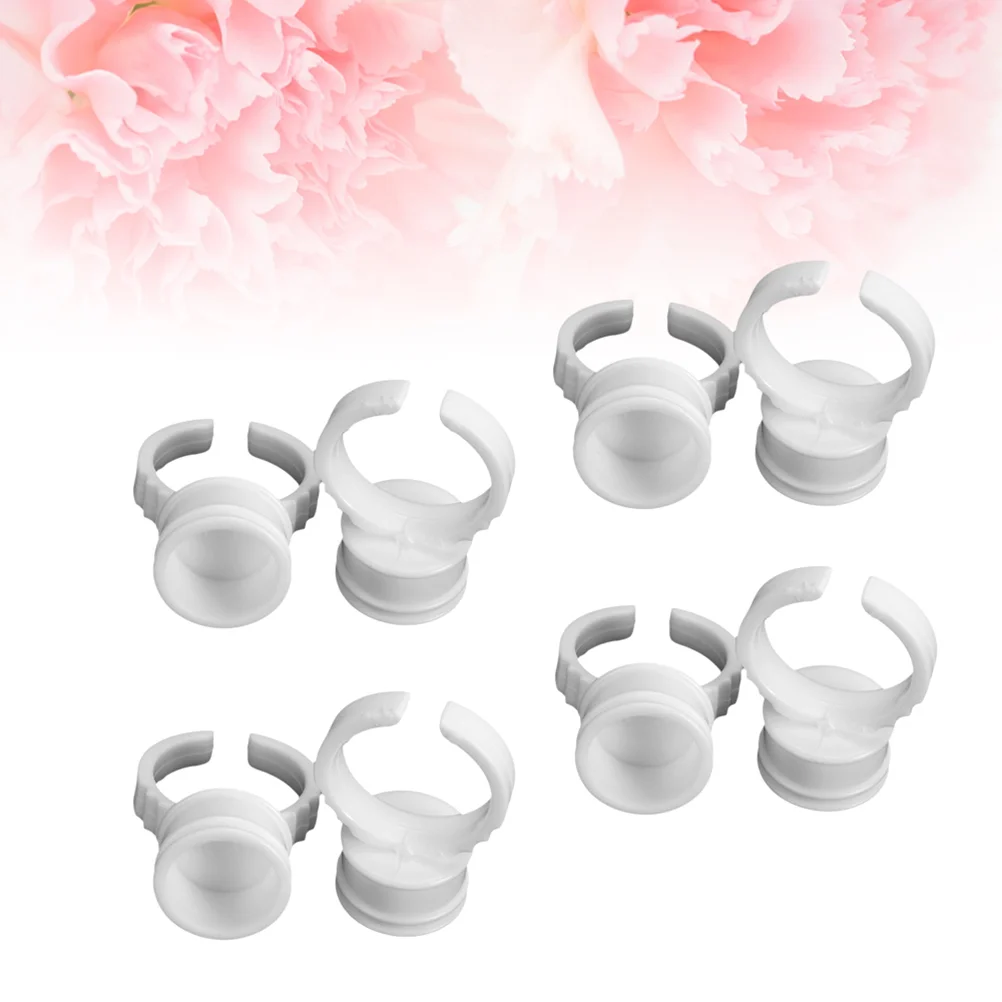 Tintenhalter Tattoo Ring Tasse Pigmentbehälter Schmuck Wimpern Make-up Werkzeug Kleber Ringe