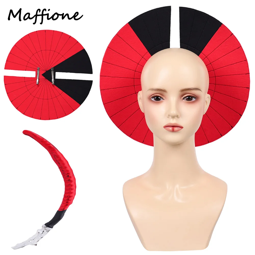 2025 película Avatar Of Fire Ash Varang sombreros Cosplay accesorios de disfraz accesorios para el cabello rojo espada curva Halloween