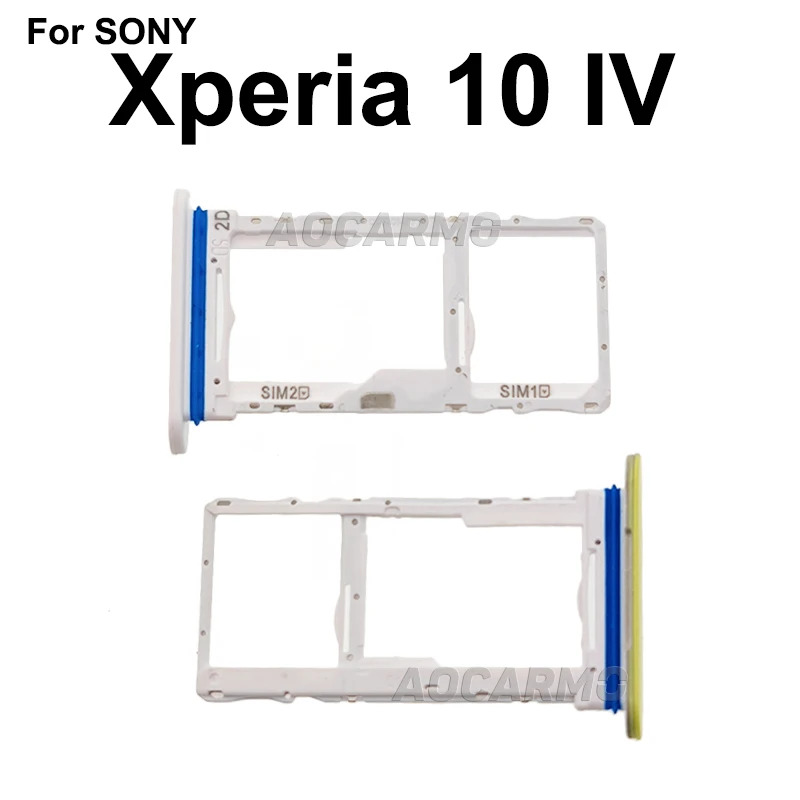 Aorcarmo For Sony Xperia 10 IV XQ-CC72 CC54 CC44 Single Dual Memory MicroSD Card Holder Reader SIM Tray Slot Drawer