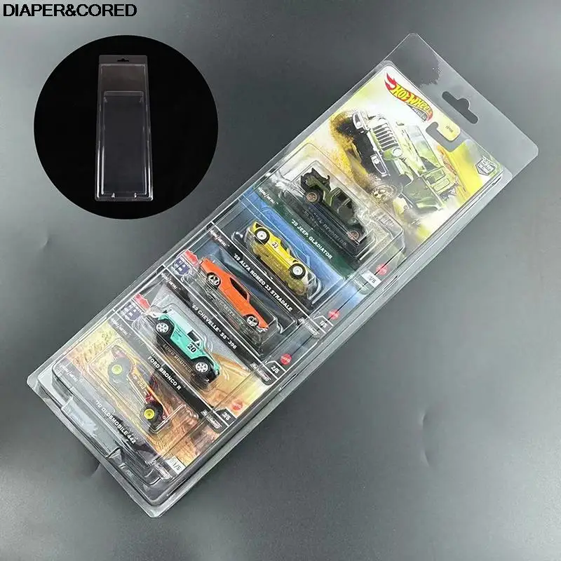 1Pcs ABS Protective Shell for Car Toy Transparent Display Case Hot Wheels Team Transport Model Card Board Collect Boys Gift