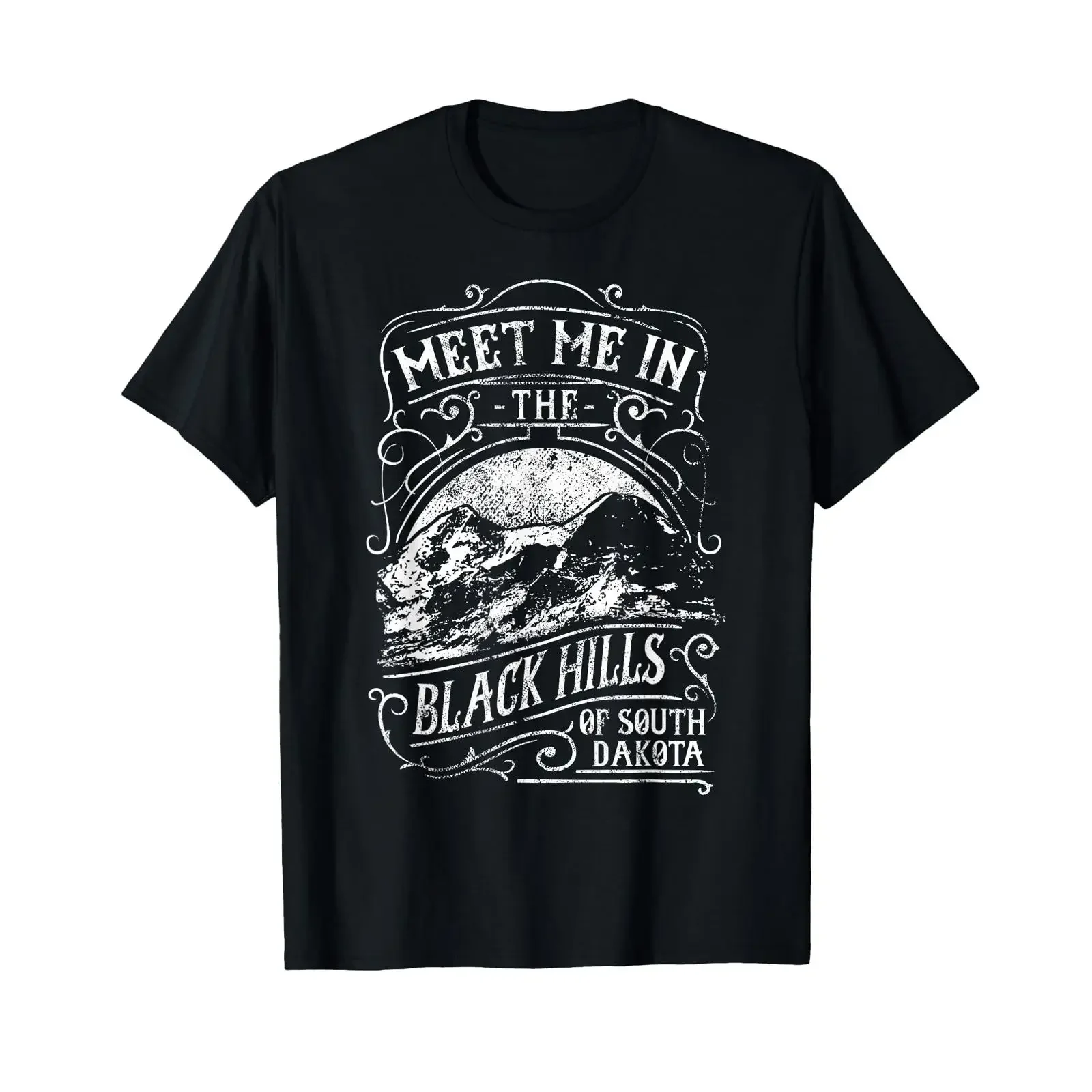 Meet Me in the Black Hills of South Dakota T Shirt vintage Washed designer clothes Slightly Stretched streetwear Comfortable