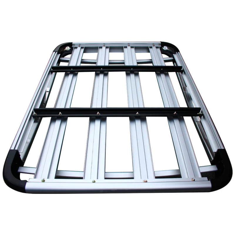 Universal 4X4 Aluminum Roof Rack Large Load Cargo With LED Light Luggage Offroad SUV Vehicles