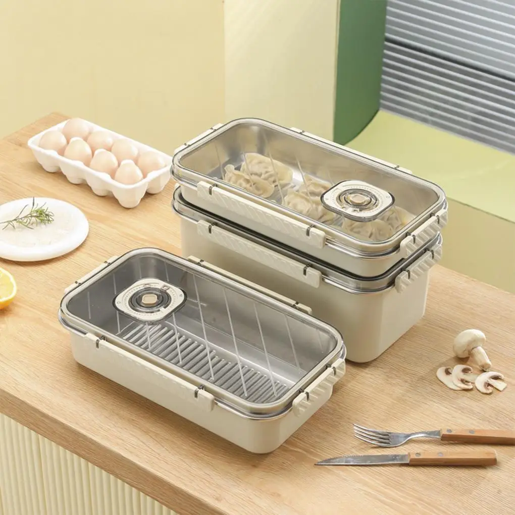 

Stainless Steel Fresh-keeping Box Dumpling Egg Storage Box Refrigerator Special Fresh-keeping Box Outdoor Portable Dining Box