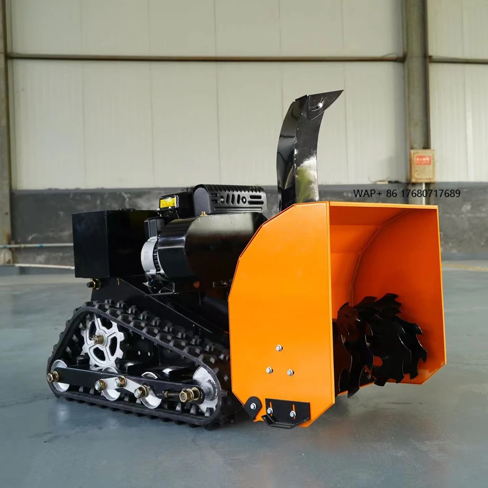 Multi-Purpose Electric Snow Blower Robot Remote Control Snowplow Snow Blower Rubber Track Snowplow Removal Equipment