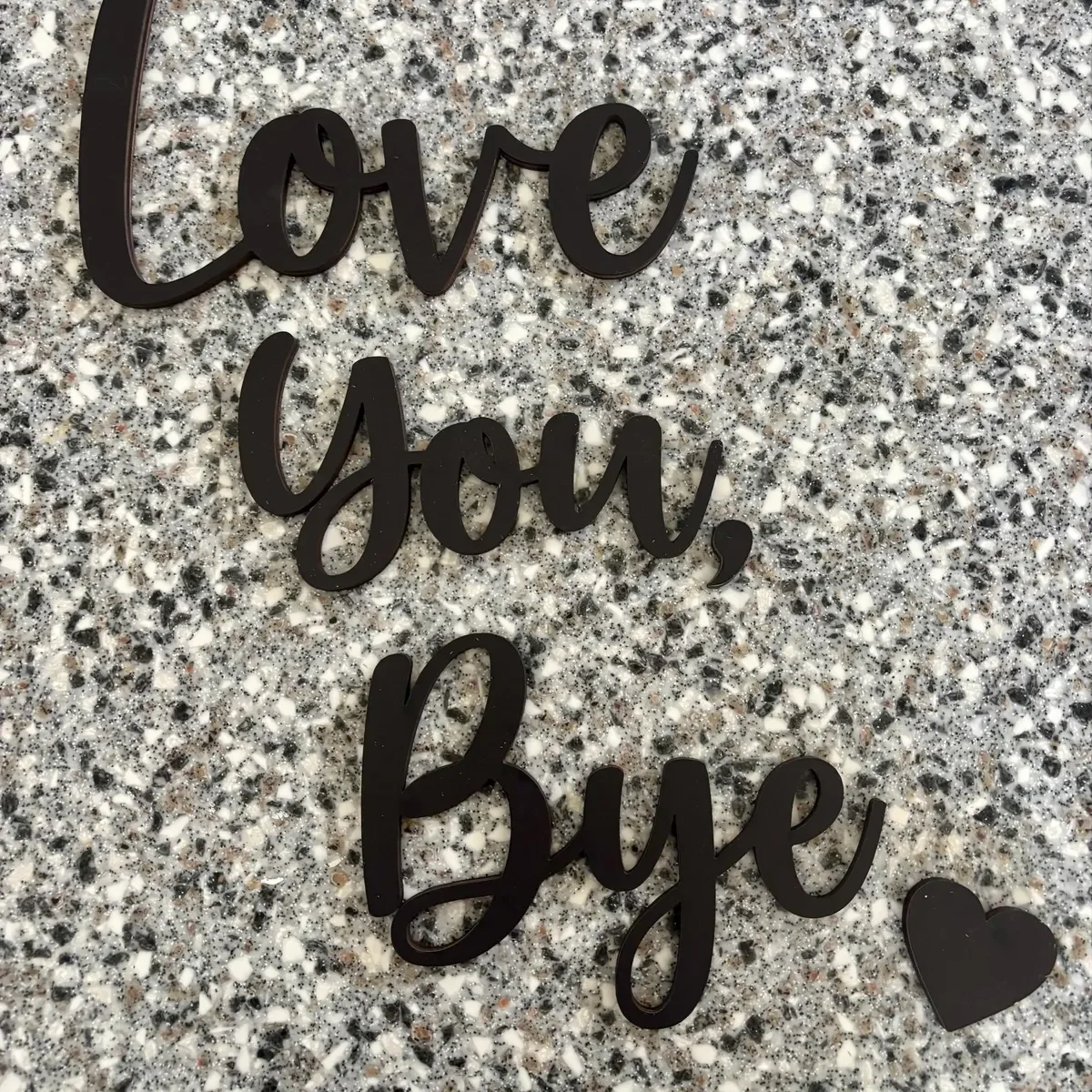 Love You Bye Door Topper Sign, Modern Wooden Sign Entryway Hallway Wall Door Art Decor, Express Love and Warmth Home Decoration