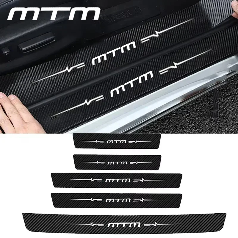 Car Door Sill Protector Stickers For Volkswagen MTM RLINE GTI Golf Passat POLO Tiguan Logo Anti-Scratch Threshold Rear Trunk