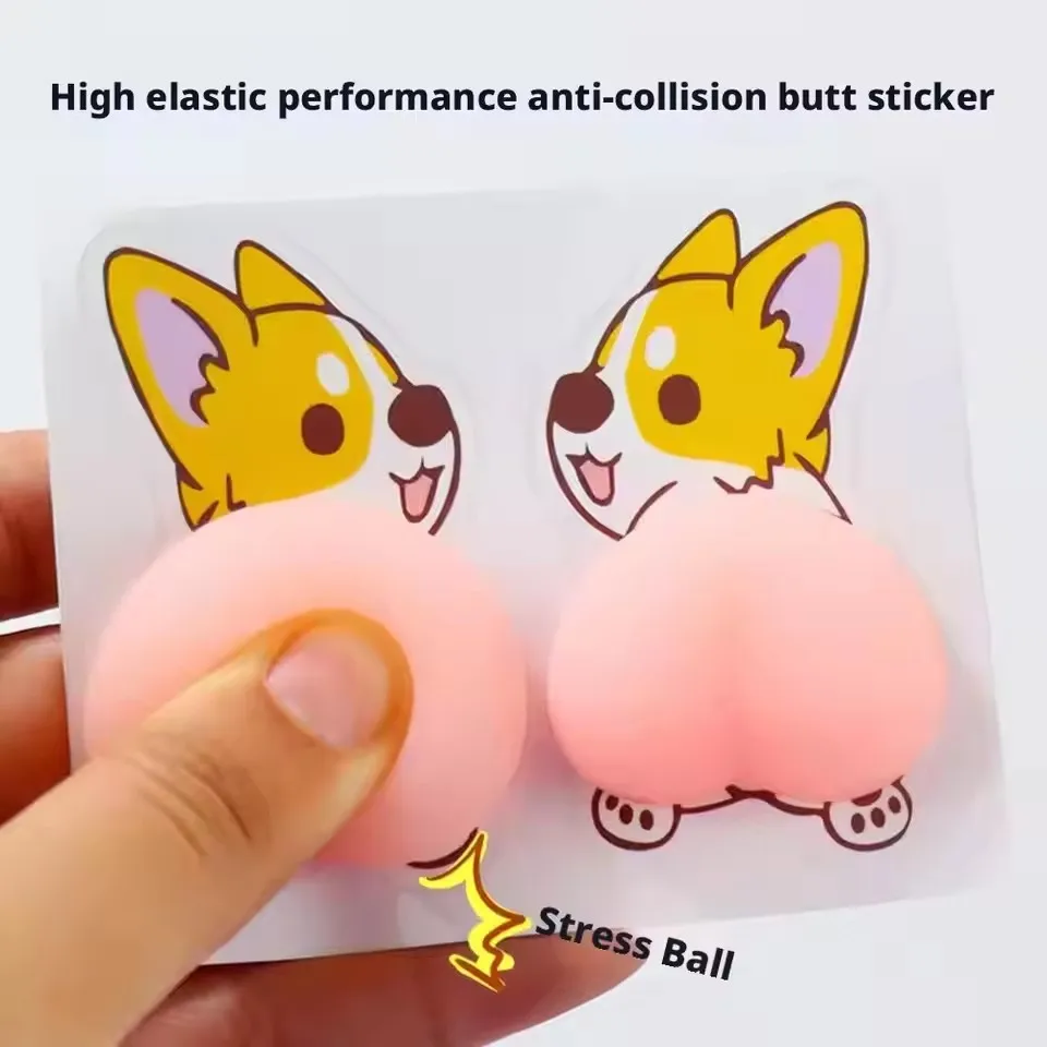 

Cartoon 3D Silicone Stickers, Cute and Stress Relieving, Novelty Stress Relief Gifts for Adults and Kids