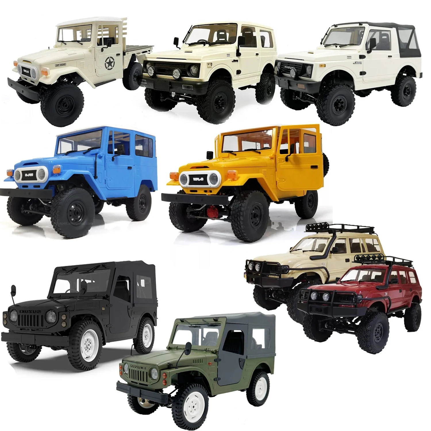 WPL Full Sale C-44 C-34 C54-1 C-74 C74-1 C-84 RC Car Model 2.4G 4WD Off-Road Remote Control LED Climbing Truck RC Rock Crawler
