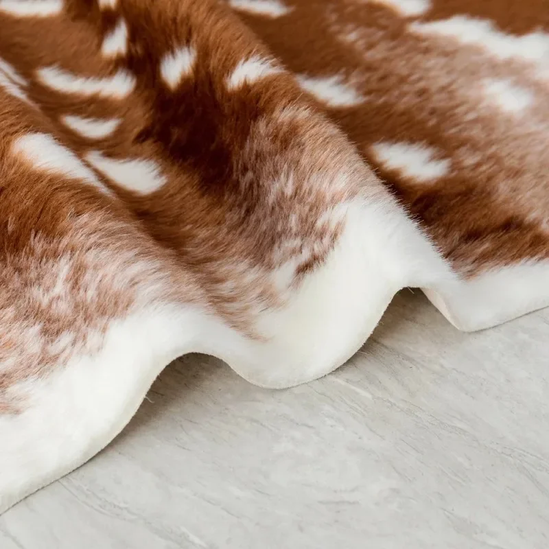 New Simulated Deer Print Leopard Print Rug Soft Comfortable Artificial Carpet Bathroom Bedroom Living Room Floor Mat Home Decor - view 6