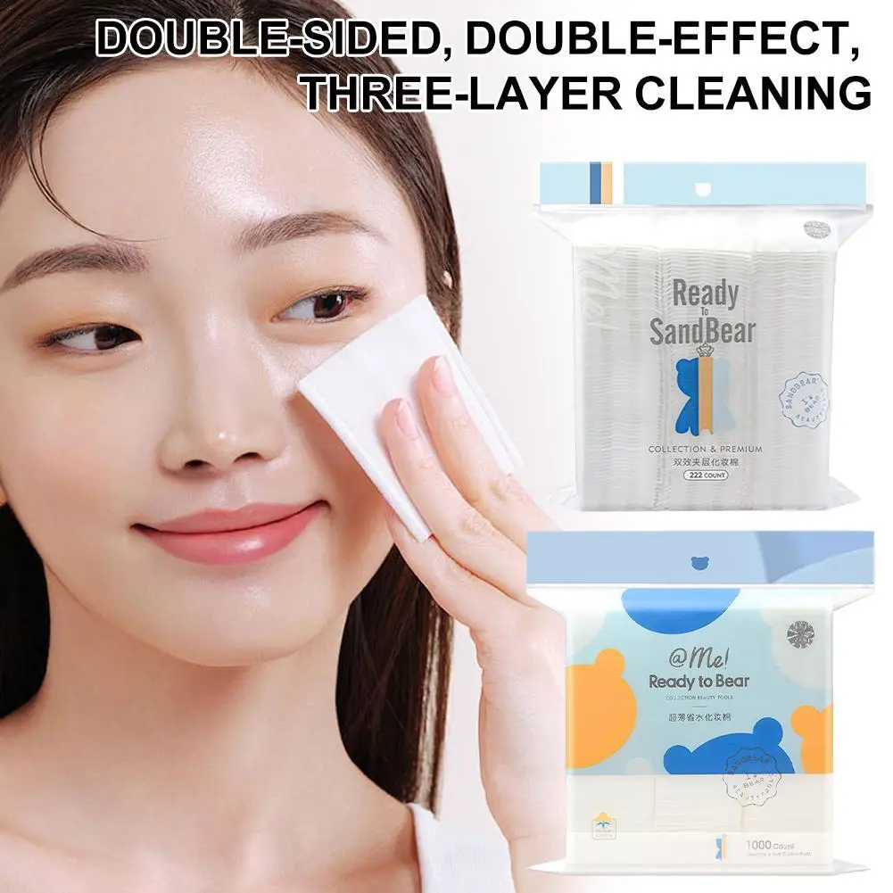 メイクアップコットンとメイク落としパッド顔使い捨て薄型箱入り純粋な湿布特殊タオル厚い