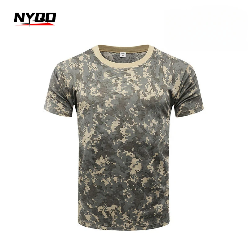 Summer Men's Short-sleeved, Mesh Quick-drying T-shirt, Outdoor Physical Training Clothing,Мужские Короткие Рукава,mangas Cortas