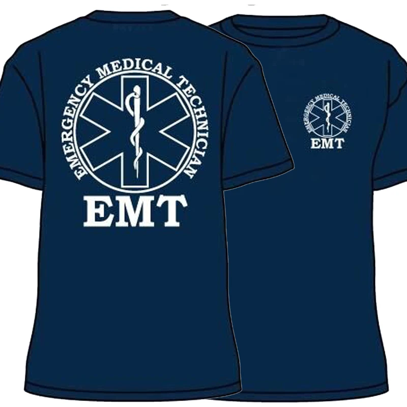 Star of Life Medical Symbol EMT Paramedic T-Shirt 100% Cotton O-Neck Summer Short Sleeve Casual Mens T-shirt Size S-3XL