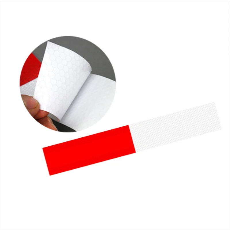 10Pcs Night Driving Safety adesivo bianco rosso sicuro 4.5*30cmCar adesivo riflettente striscia di avvertimento camion riflettente forniture Auto