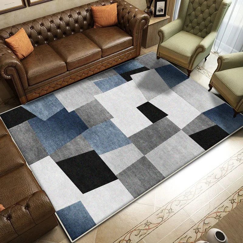 

Modern Washable Line Design Area Rug – Non-Slip Living Room Carpet for Bedroom, Living Room, Kitchen, Scandinavian Style