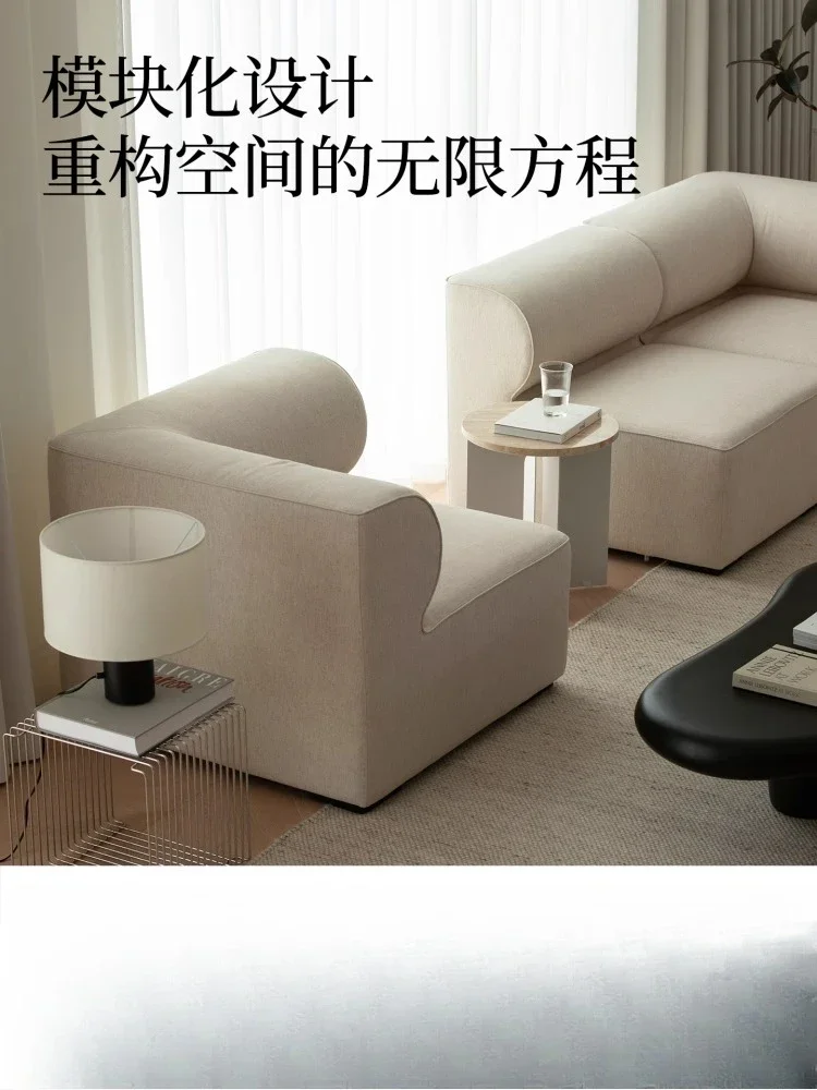 Nordic simple Eave module combination sofa living room small apartment audo cotton and linen fabric sofa