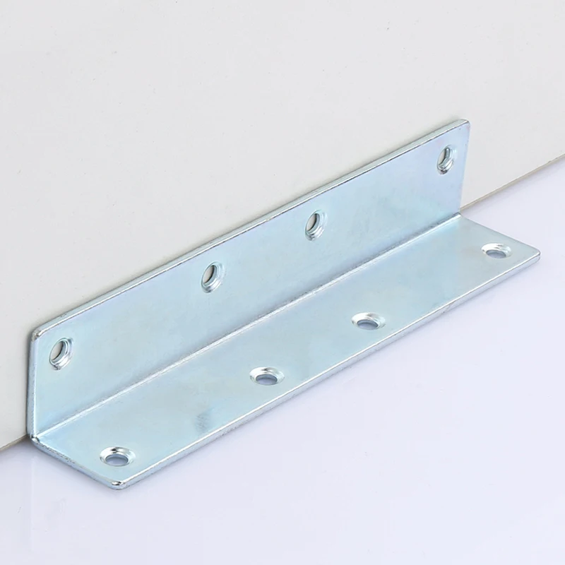 90 Degree L‑Shape Iron Right Angle Bracket, Silver Corner Code Fixed Connector for Board Shelf Support, 10‑20 Pieces Optional