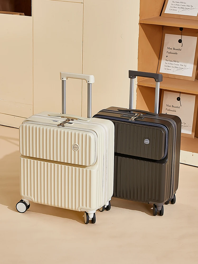 

Small 8-Inch Multi-Functional Carry-On Suitcase with Cup Holder And Password Lo for Children And Women Travel Lage