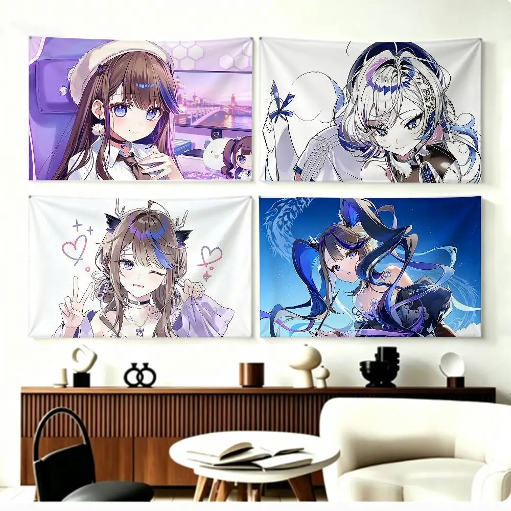 COOL A-Airi Kanna Sticker Film    Flags Wall Hanging Background Art Banner for Bedroom Home Outdoor Decor