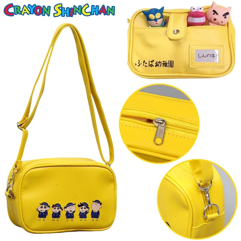 

Crayon Shin-chan Cartoon Women Messenger Bag Anime Girls Pu Crossbody Bag Fashion Portable Travel Outdoor Casual Shoulder Bag