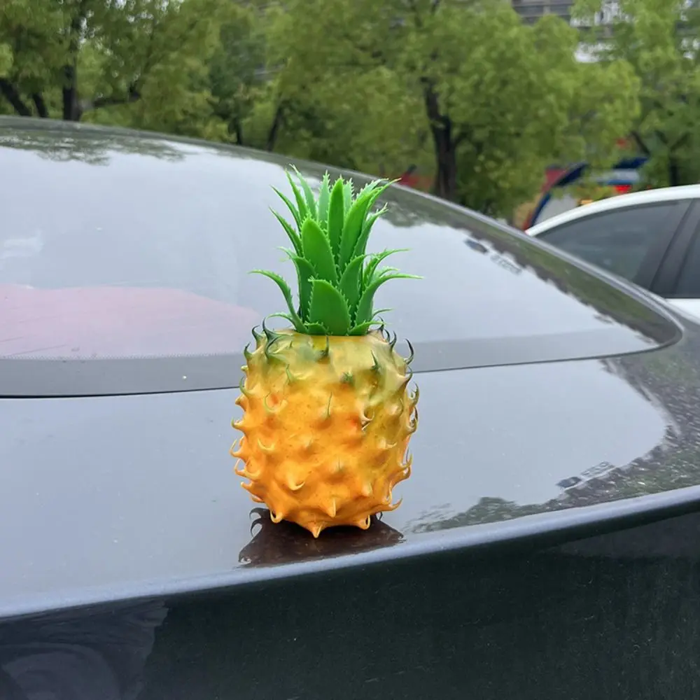 

Unique Pineapple Car Trunk Decor Decoration Three-dimensional Pineapple Car Decoration Plastics 3D Realistic Pineapple Ornament