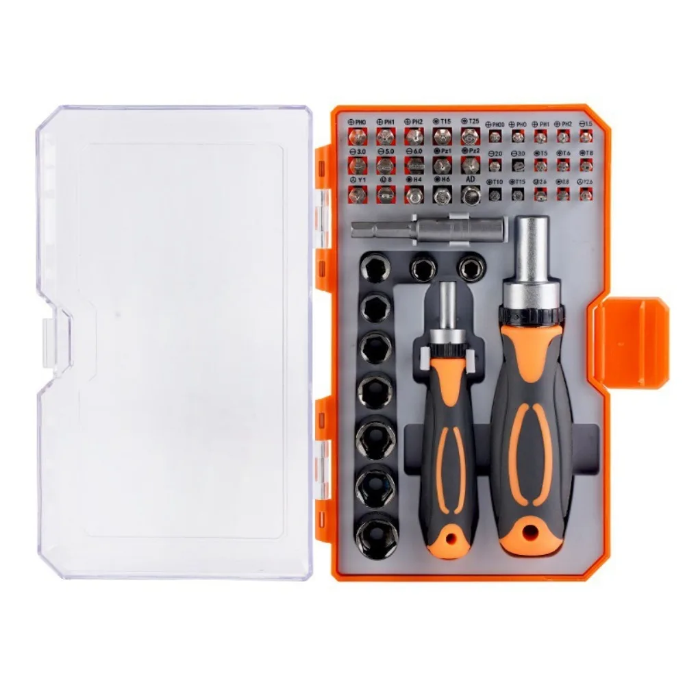 

New Chrome Vanadium Steel Ratchet Wrench Set Rotatable Small Space Turning Wrench 42 in 1 Durable Screwdriver Set Home