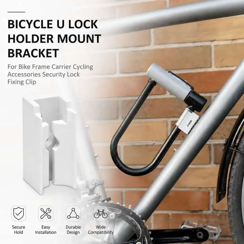Bike U Lock Mount Holder Bracket For Bicycle Frame Carrier Cycling Accessories Security Lock Fixing Tool