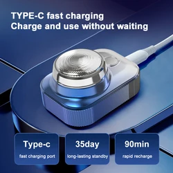 Portable USB Electric ZAO Upgrade Razor For Men Mini-Shave Pocket Electric Shaver Beard Trimmer Razor Portable Electric Shaver