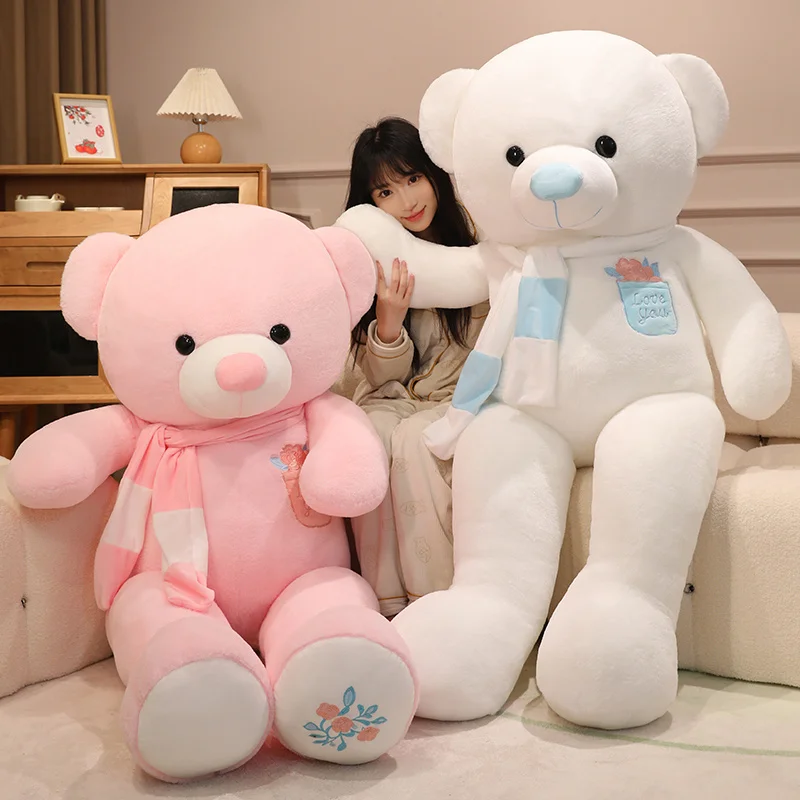 

Birthday Gift 80/100cm Big LOVE YOU Plush Toy Rose Bear Giant Stuffed Animals Kawaii Large Soft Pillow Dolls Grilfriend Girls