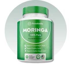 Moringa Powder Capsules - Pure Nutrient-Rich Moringa Powder - Supports Energy, Skin Health, Gut Health+