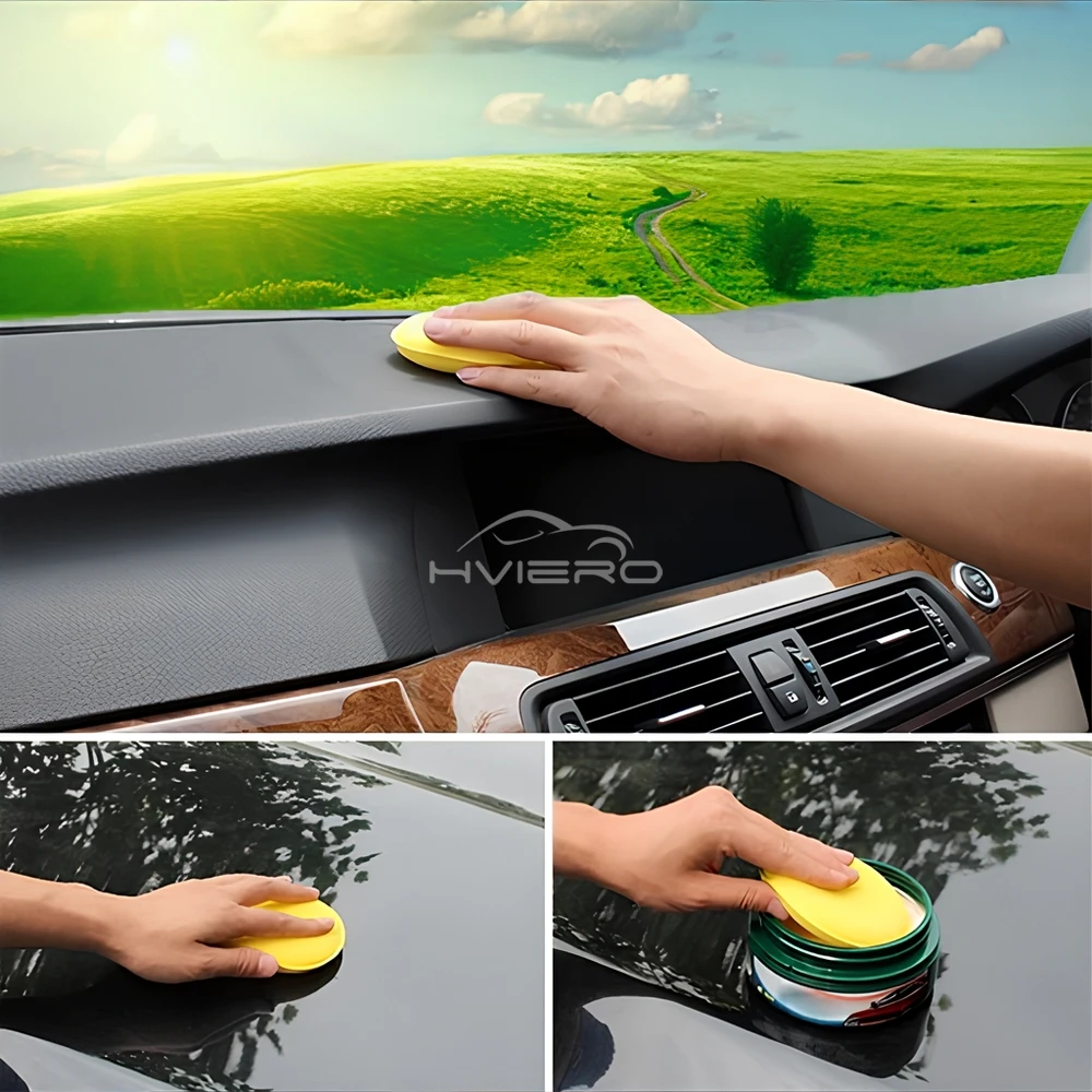 1/4/12pcs Car Round High Density Waxing Polish Sponges Foam Curing and Polishing Sponge Remover Auto Cleaning Tools Accessories