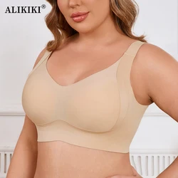 Seamless Wireless Supportive Bra Comfort Soft No Underwire Full Coverage T-Shirt Bra Hide Back Fat Underwear Plus Size