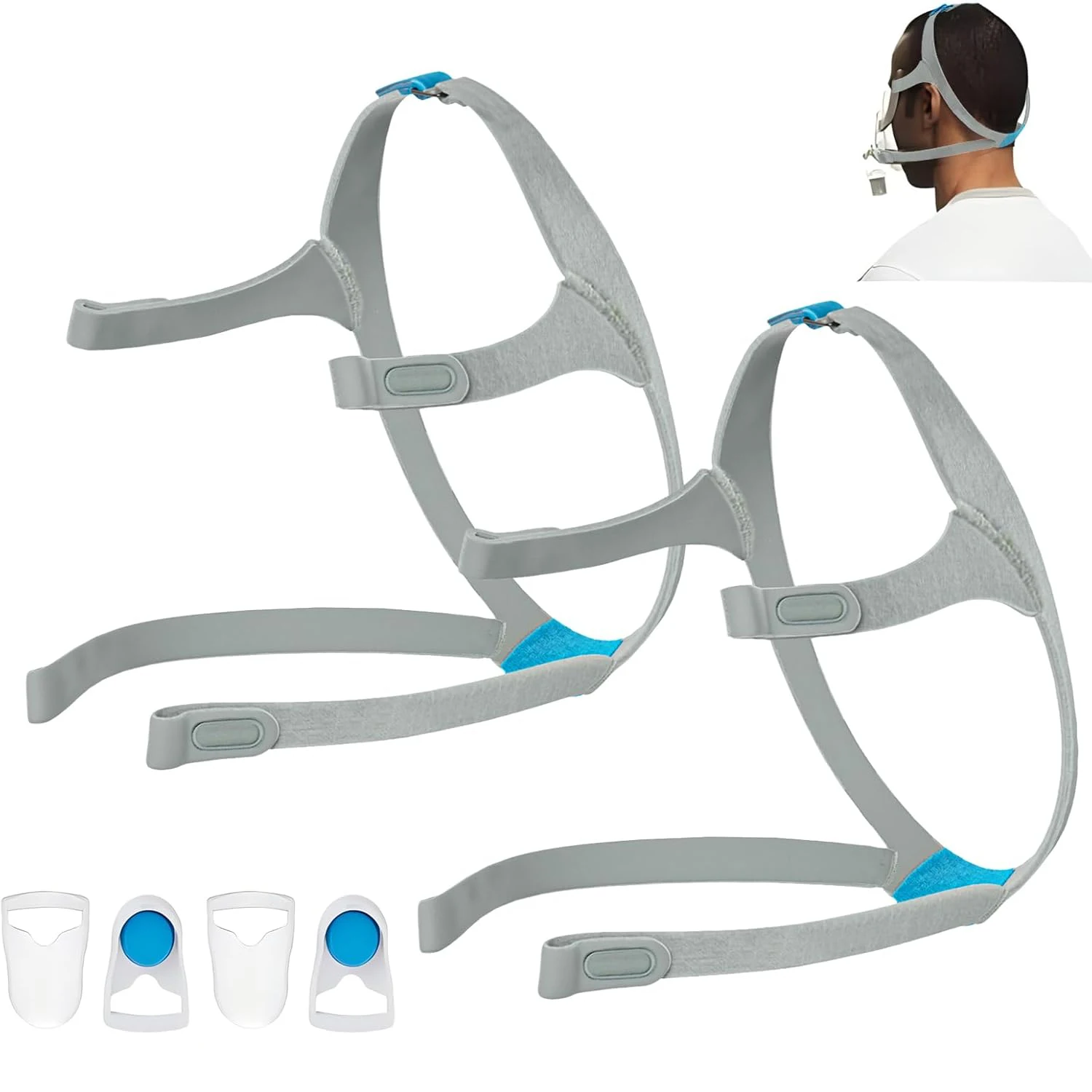 

Ремешок для маски Airfit F30 CPAP (2/1 шт.), сменный ремешок для Resmed F30, регулируемый ремешок для домашней вентиляционной маски