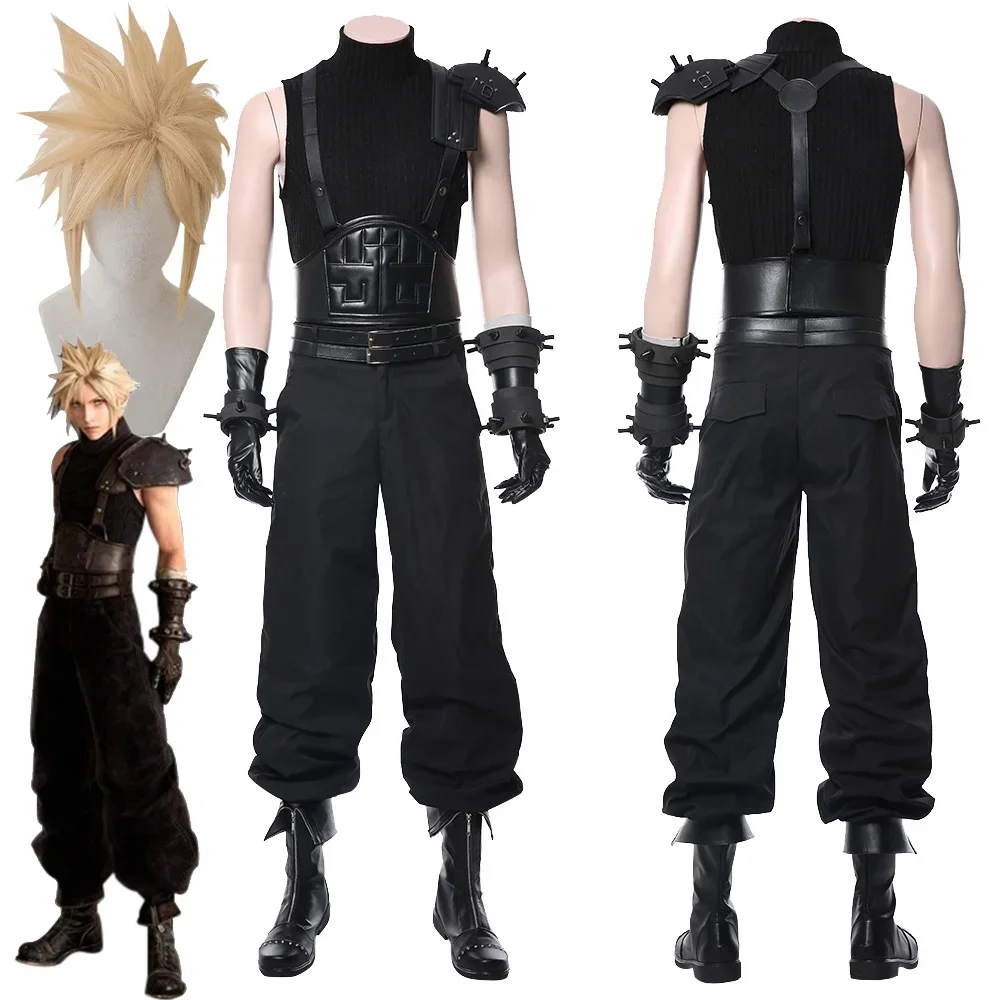 

(In Stock) Final Cos Fantasy Cosplay Cloud Strife Costume Outfits Uniform Full Suit Halloween Party Costumes