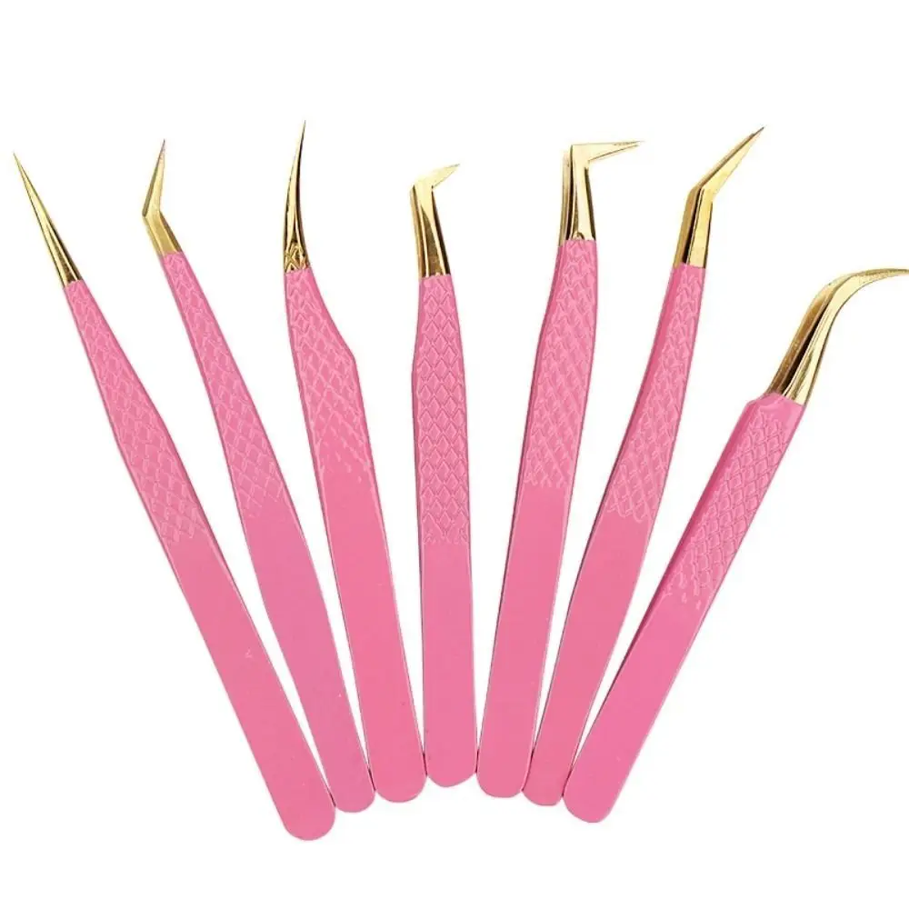 Anti-static Eyelash Extension Tweezer Non-magnetic Superhard Grafting False Eyelash Tool High Precision Stainless Steel