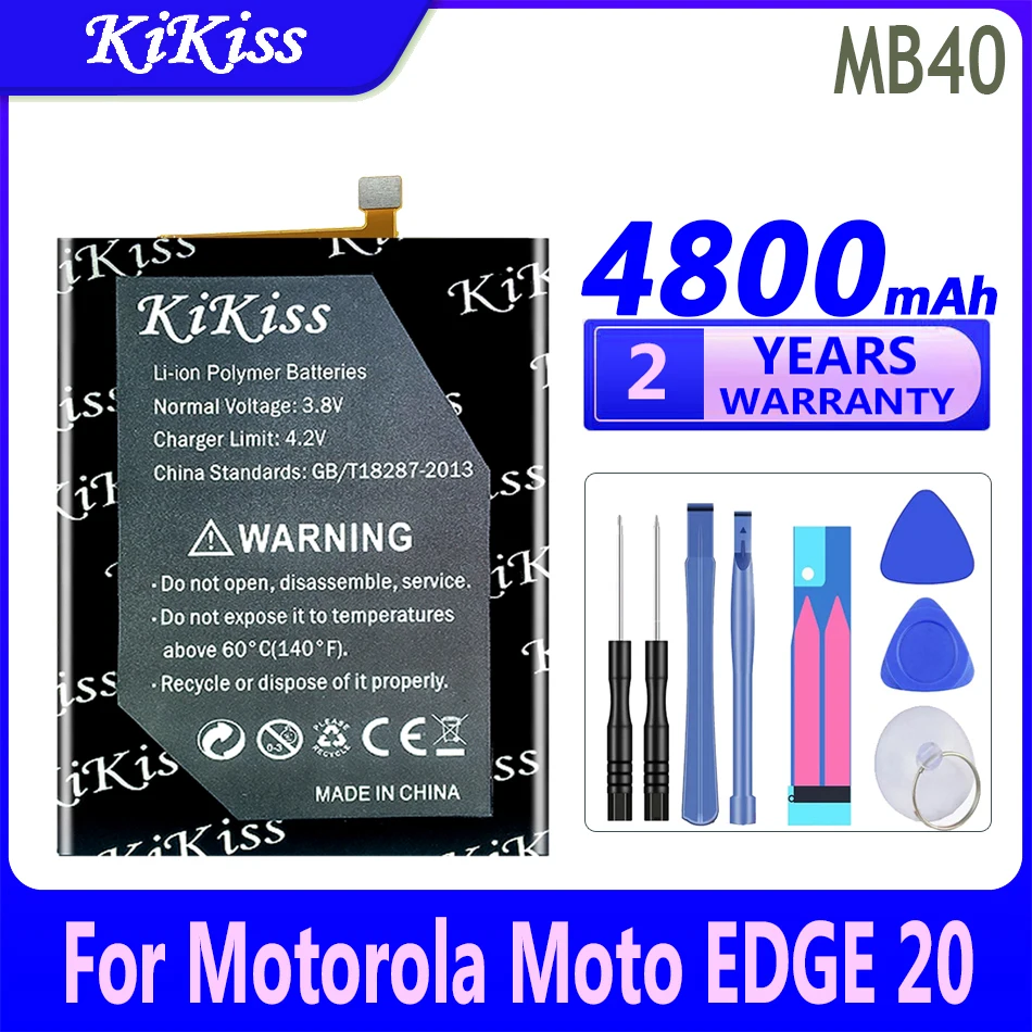 4800mAh KiKiss Powerful Battery MB40 For Motorola Moto EDGE 20 EDGE20 XT2143-1