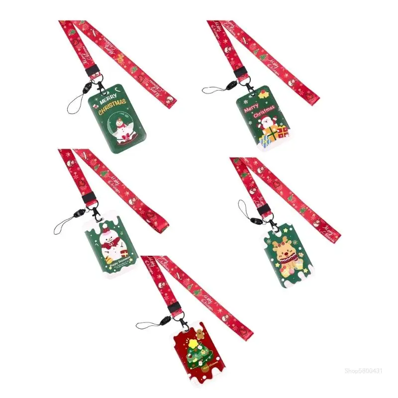 Christmas Lanyard with Keychain Badge Lanyard Card Holder Beautiful Neck Strap