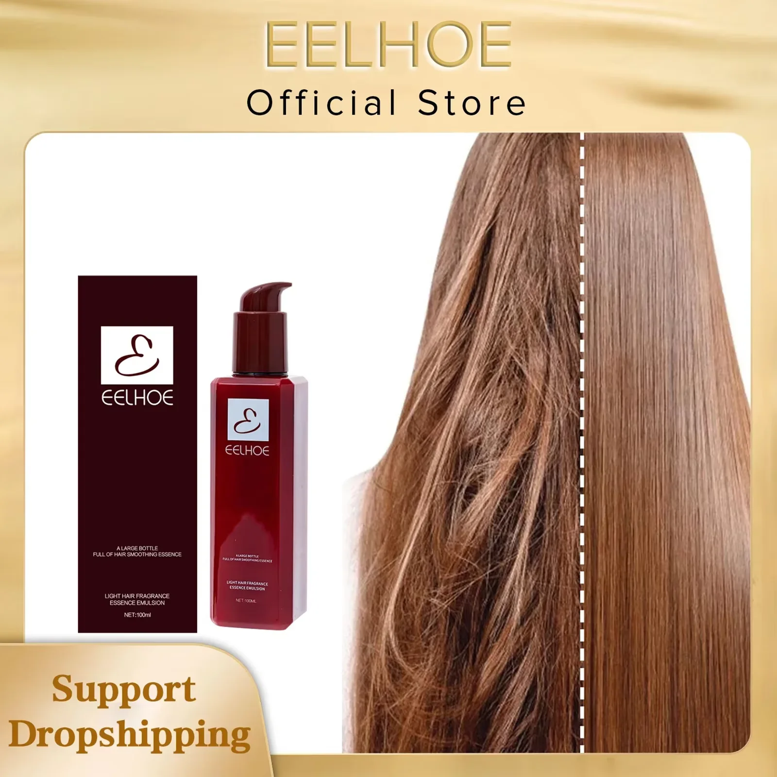 EELHOE Smooth Hair Conditioner Keratin Treatment Professional Straightening Curly Leave-in Repair Damaged Hair Nourishing Serum