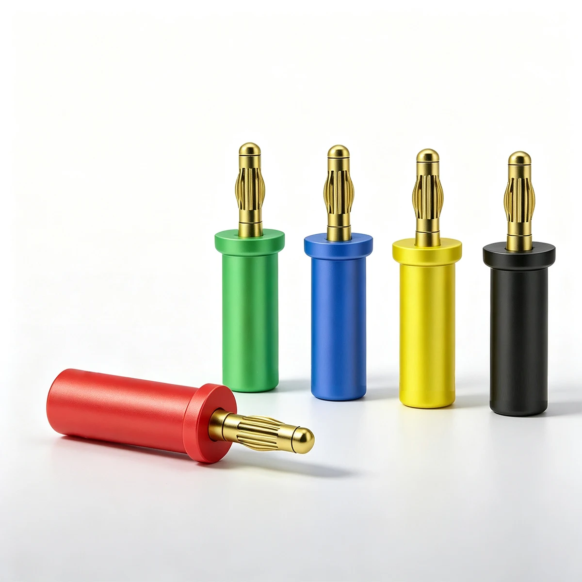 4mm Soldering Banana Plug Multicolor Insulated Connector For Industrial Instrument Multimeter Audio Speaker Power Test Cable