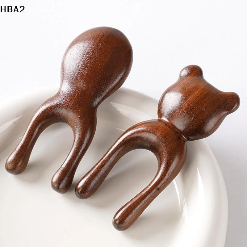 【H】 1 masseur facial en bois de santal pour le nez et le visage - Outil de soulagement des yeux, massage des méridiens du visage à base de bave d'escargot