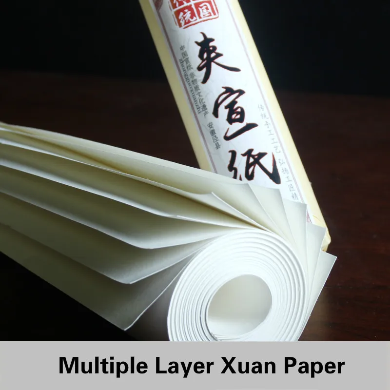 

2/3 Layers Xuan Paper Thicken Multiple Layers Sandalwood Bark Papier Chinese Brush Pen Calligraphy Landscape Painting Rice Paper