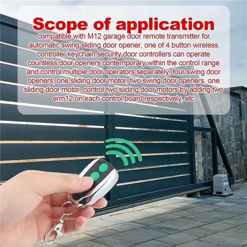 【RECOMENDAR】20 Pcs Garage Door Remote Control For TOPENS M12 Garage Door Remote Transmitter For Automatic Swing Sliding Door Ope