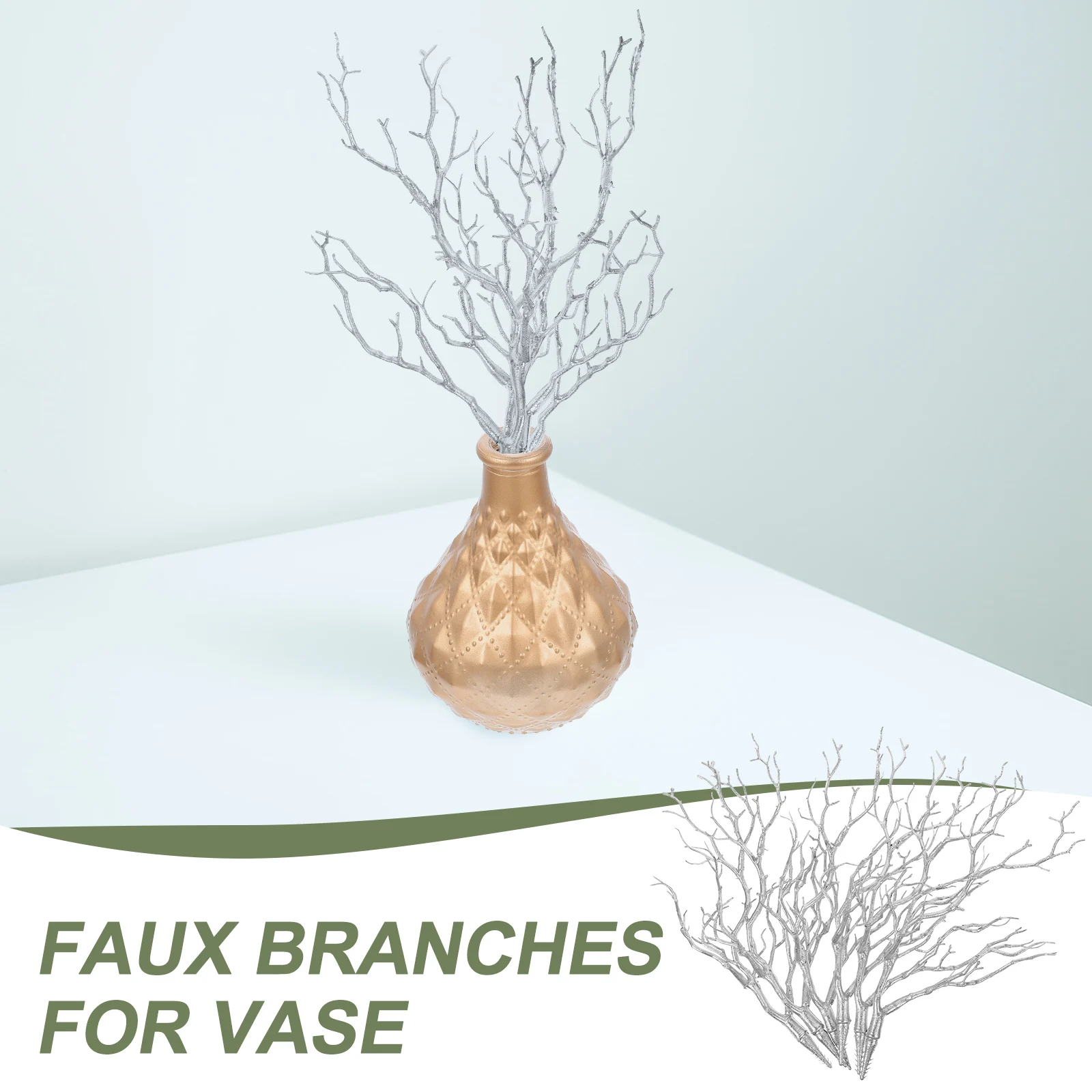 

6 Pcs Simulated Twig Decoration Faux Plant Vines for Bedroom Branch Tree Plastic Artificial Plants Trees Indoor Home Branches