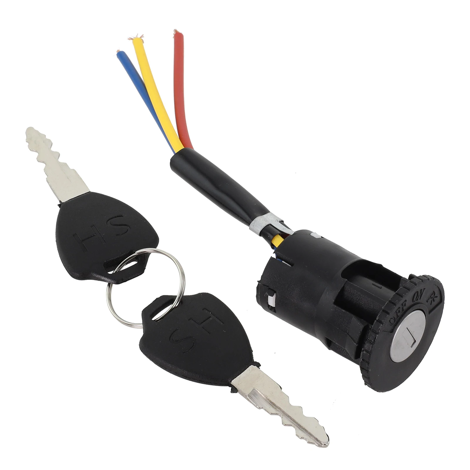 1 Set E-bike Ignition Switch Key Power Lock 3 Wire Position For Electric Scooter E-Bike Lock+Key Electric Bicycle Accessories