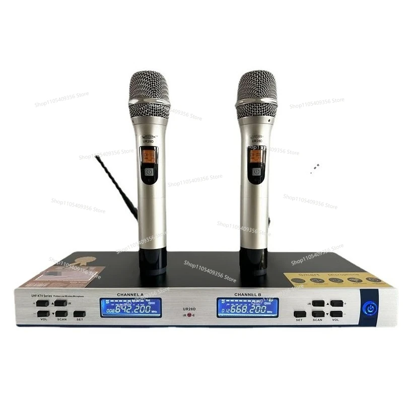 For English Wireless Microphone UR28D Professional Stage Performer Home KTV FM U-segment Microphone