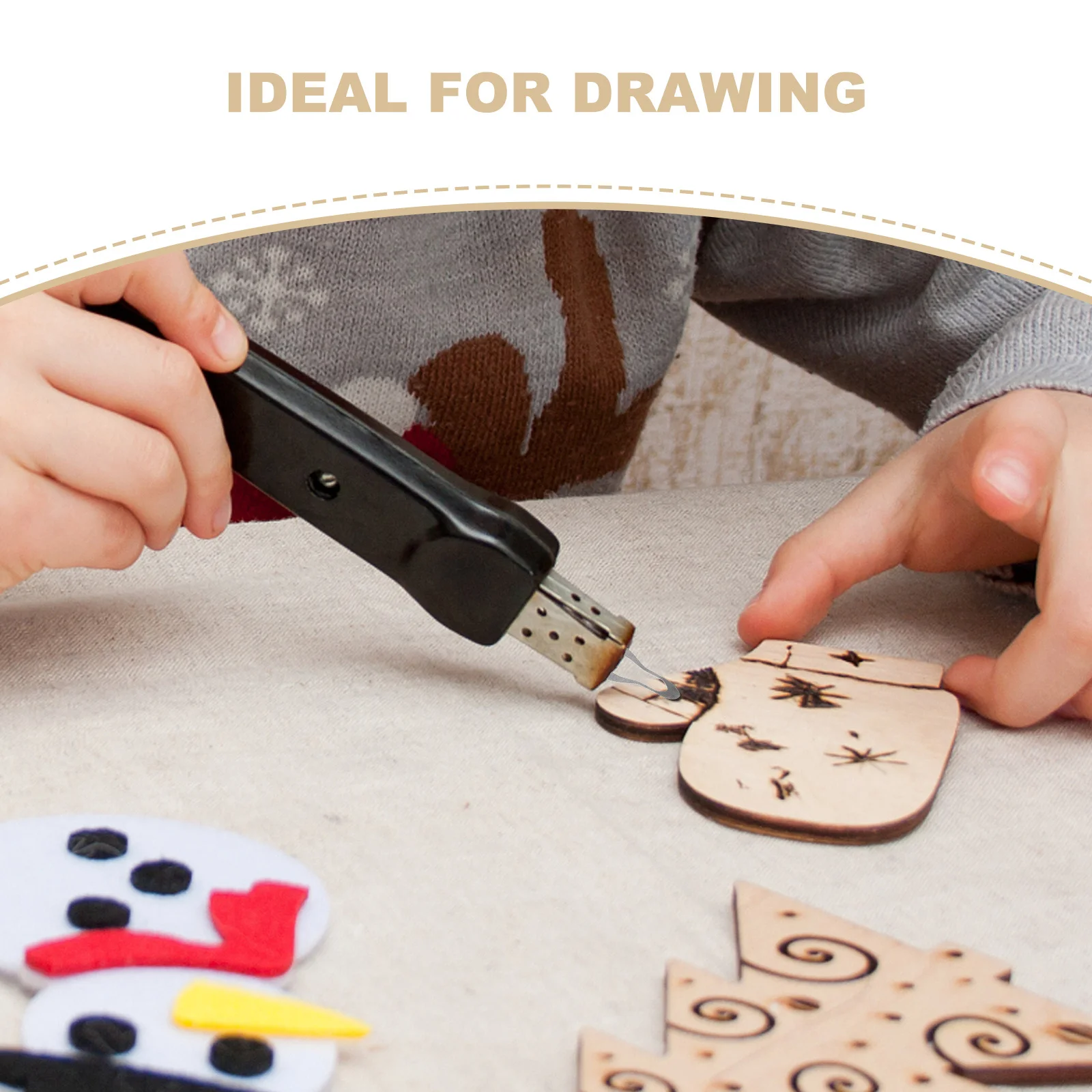 

2pcs Wood Burning Tool Tips For Precision Pyrography Engraving Fast Heating Electric Nib Set Durable Shading Tips Crafts